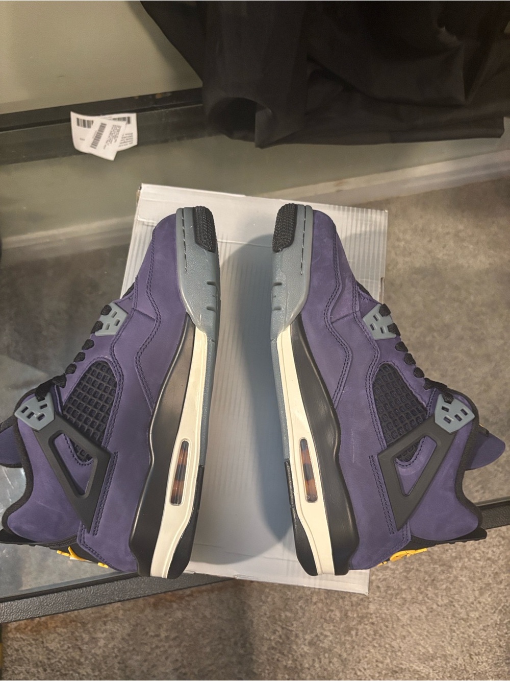 Nike Kids Purple and Grey High-Top Sneakers